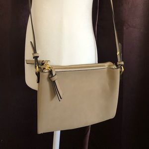 Faux Suede Crossbody Bag